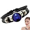 Homkilkn Constellation Bracelet - Rope List Band Braided Zodiac Spirit Leather Unisex Adults