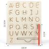 Children's Wooden Educational Toys Montessori Early Learning Word Spelling Letter Groove Practice Board Pen Control Training