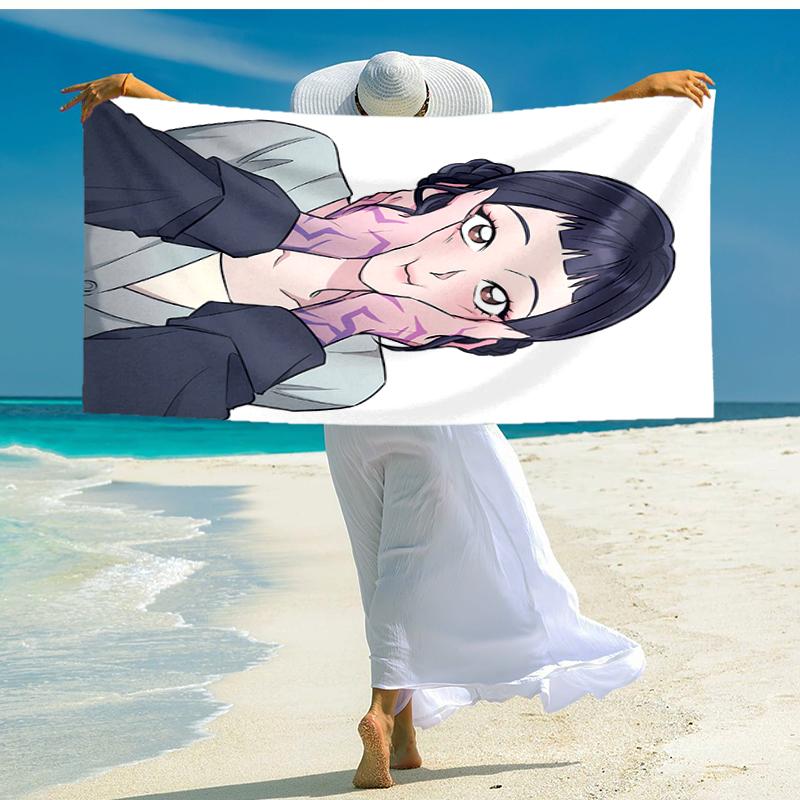 1pc KPop Demon Hunters ZOEY3 Beach Towel, Comfortable and Thick, and Swimming/Bath/Picnic/Camping Towel, Suitable for Seaside Beaches