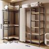 Vertical Metal Corner Coat Rack for Bedroom or Entrance