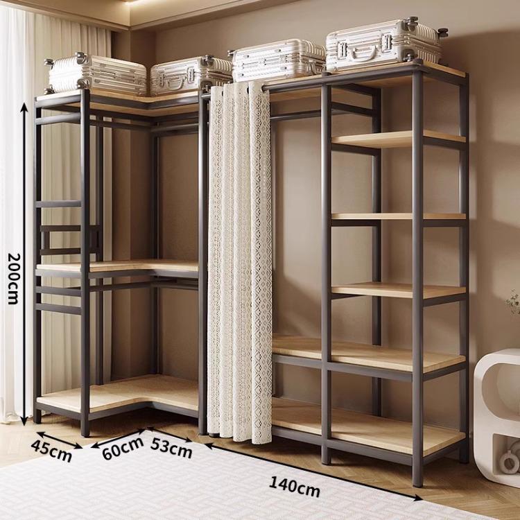 Vertical Metal Corner Coat Rack for Bedroom or Entrance