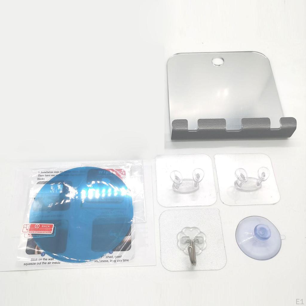 Portable Shower Shaving Makeup Mirror, with Suction Cup Wall Hanging, Travel Bathroom Anti Fog