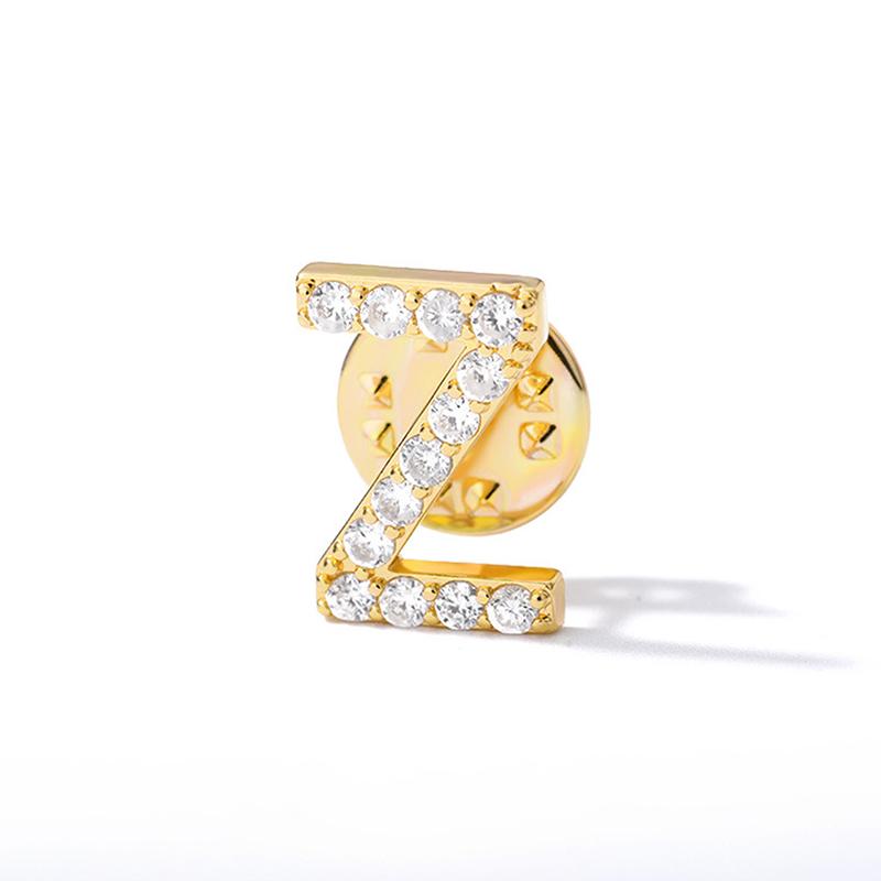 A-Z Letter Brooches For Women Initial Name Brooch Pins For Suit Shirt Collar Accessories   Brooch Jewelry