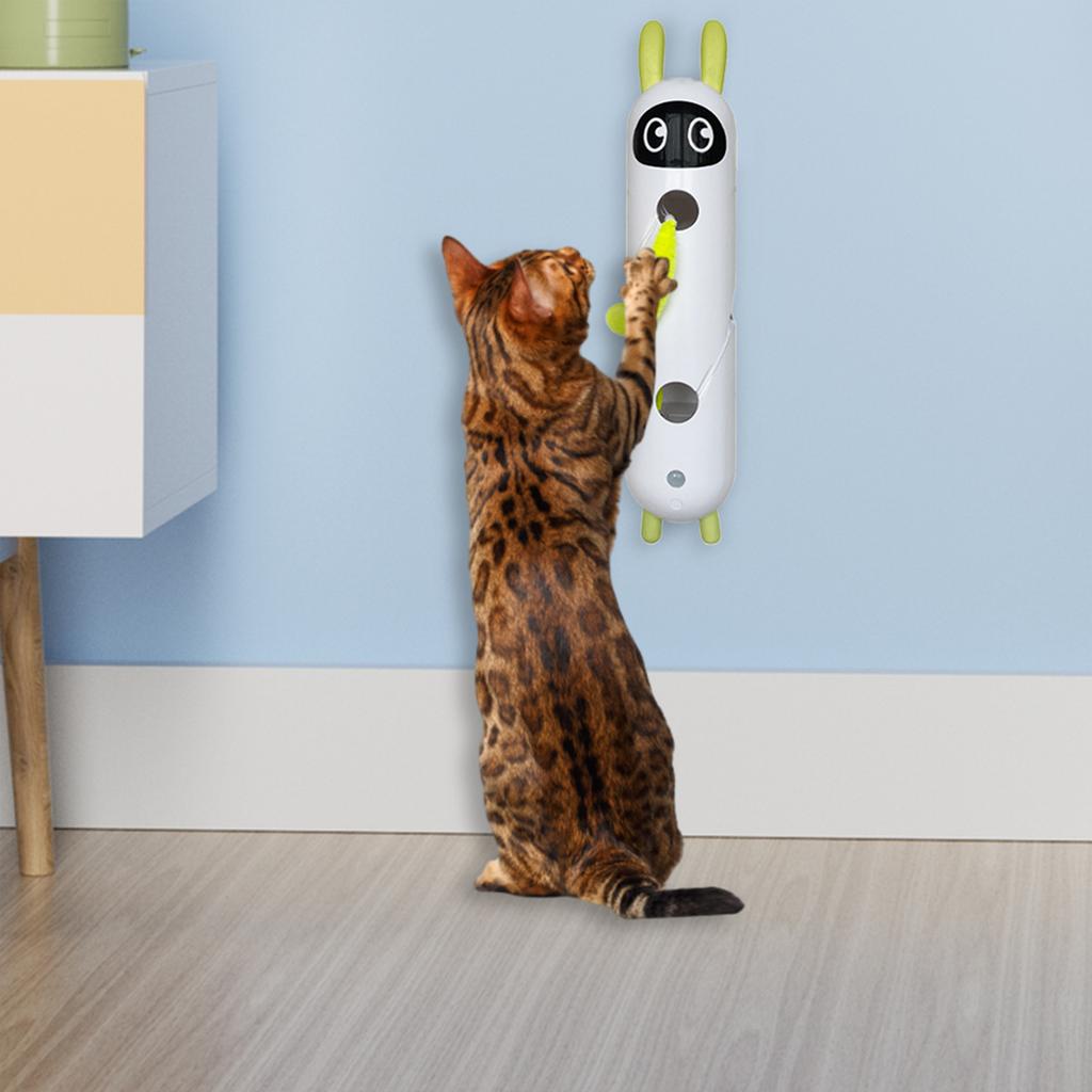 Caterpillar Interactive Cat Toy Motion Activated Kitten Toy Rechargeable Automatic Cat Toy with Tail for Bored Indoor Cats