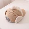 Children's Winter Duckbill Baseball Cap with Ear Protection - Korean Style, Trendy Design for Girls, Ages 2-6