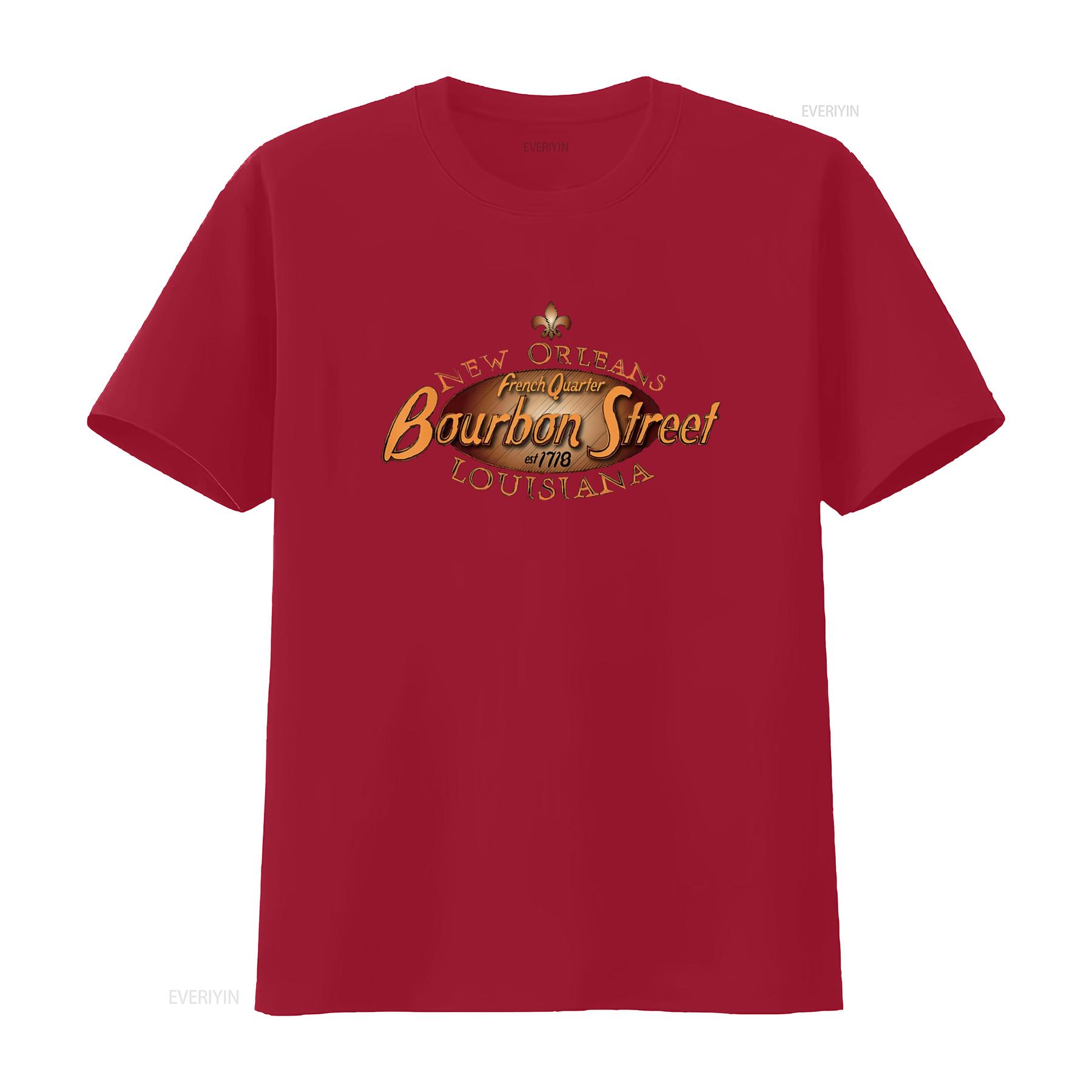 New Orleans Louisiana Bourbon Street French Quarter T Shirt vintage Washed Top For Everyday Wear Slightly Versatile graphic S