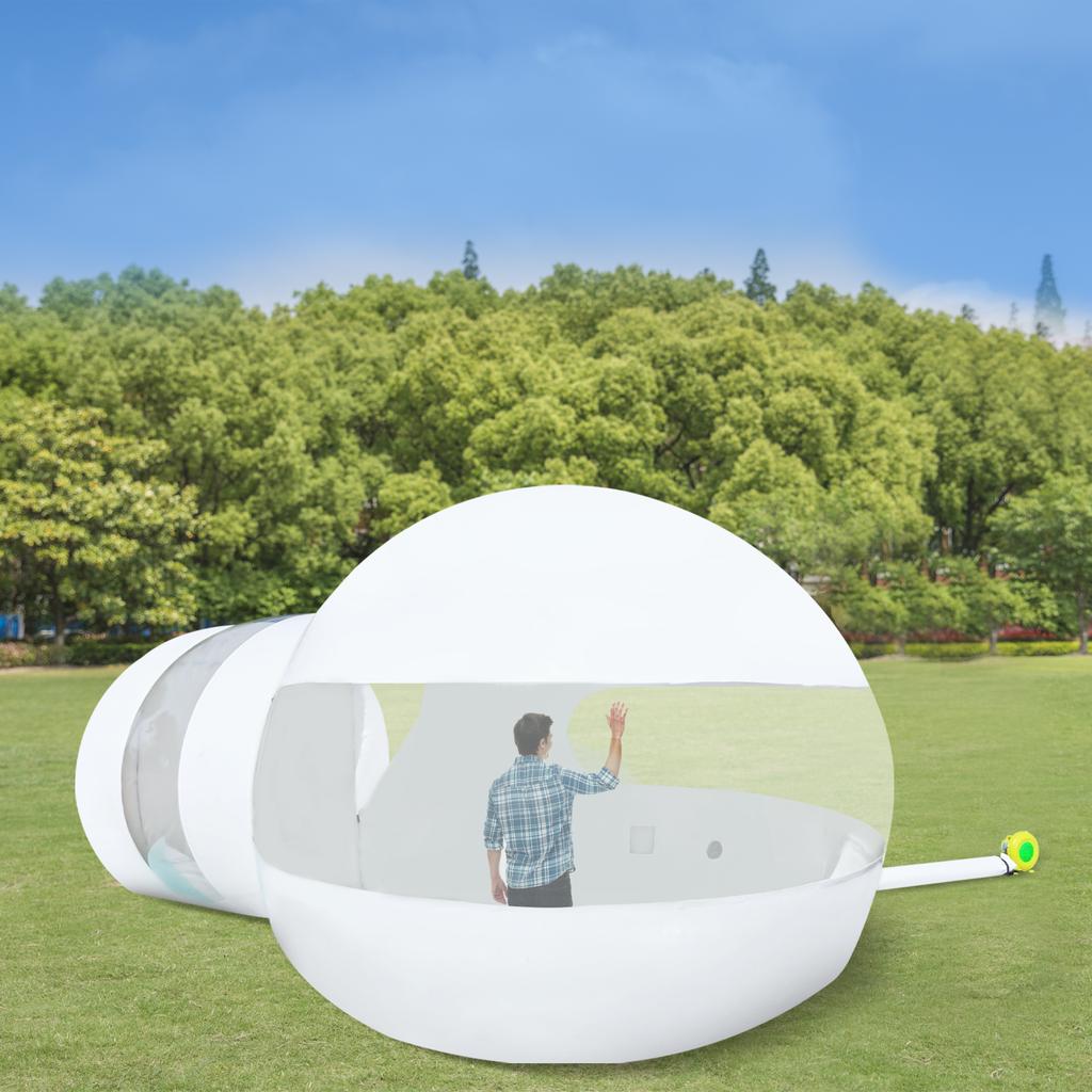 Inflatable Bubble Camping Tent Commercial Grade Outdoor Clear Dome Camping Cabin Bubble Tent with Air Blower for Family Backyard