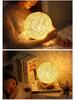 Kreative Rattan-Kugel-Tischlampe: Schlafzimmer Nachttischlampe mit Sternenhimmel-Projektion für Kinder oder Mädchen