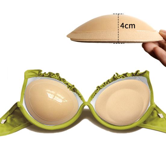 Gjenbrukbare selvklebende BH-innlegg Push-up BH-puter som fester seg Løft Bikini-polstring Brystforstørrelse for badedrakter sports-BHer