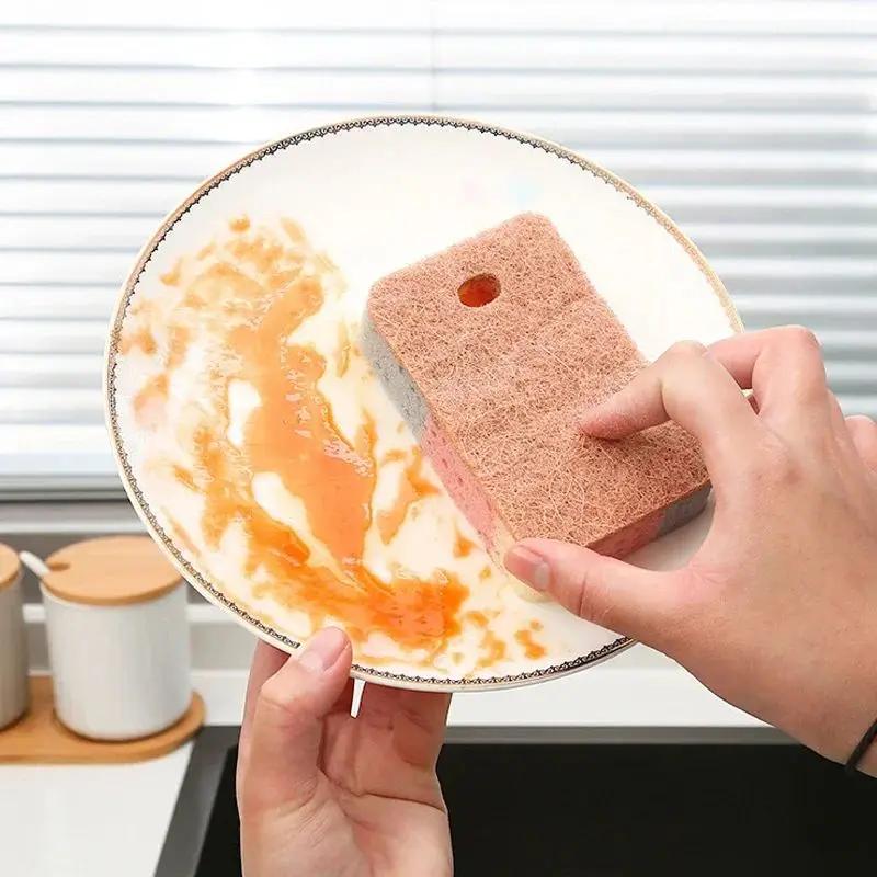 1/5PCS Kitchen Cleaning Sponge, Can Be Used On Both Sides, Dishwashing Sponge, Cloth, Household Cleaning Tool