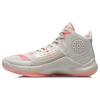 Li Ning Slip Resistant Abrasion Resistant Slip Resistant Abrasion Resistant High Top Basketball Shoes Unisex Gray Red ABAR065-2