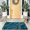 Abstract Blue Gold Swirl Wave Pattern Doormat Entryway Rug for Home Indoor Outdoor Decor Waterproof Mat 40x60cm
