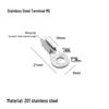 Stainless Steel Heavy-Duty Safety Rope Terminal with Cold Press Fitting