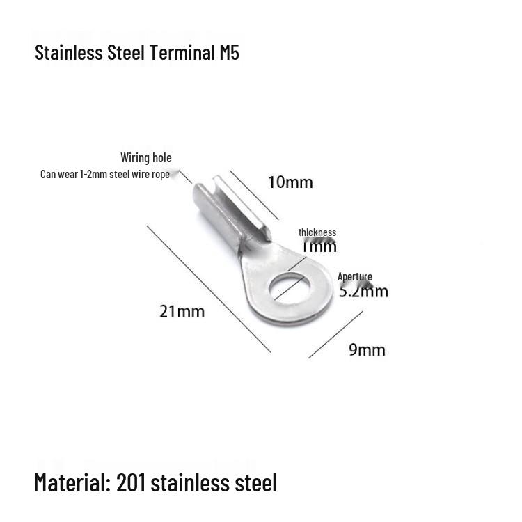 Stainless Steel Heavy-Duty Safety Rope Terminal with Cold Press Fitting
