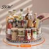Durable Kitchen Organizer 360 Degree Rotating Spice Rack, Lazy Susan Turntable Organization Rack for Cabinet, Pantry, Seasoning Bottle Holder