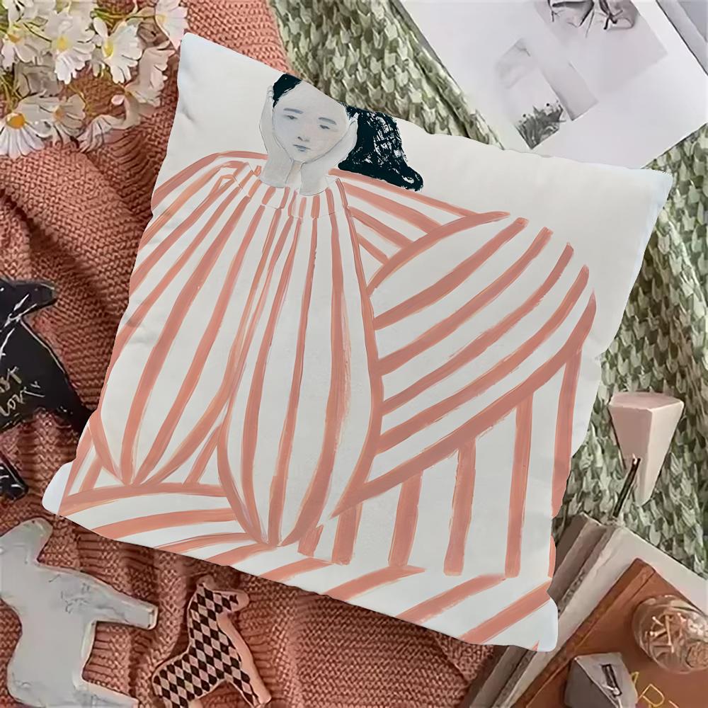 Abstract Woman Artwork Pillow Case Pillowcase Home Sofa Cushions Car Cushions Pillowcover Office Pillowshell Pillow