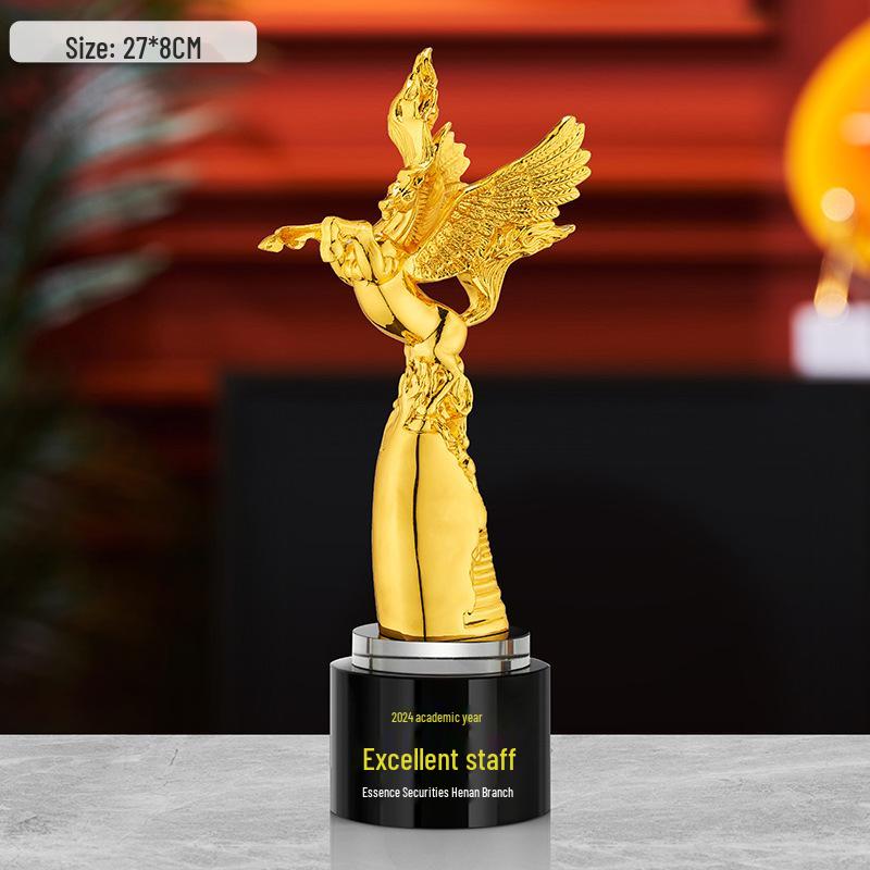 Gold, Silber, Bronze Sternburst Verdrehte Säule Trophäe - Firmen Gedenkpreis