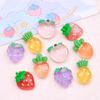 Crystal Grapefruit Cartoon Resin Croc Charms, DIY Jewelry, and Hair Clip Accessories