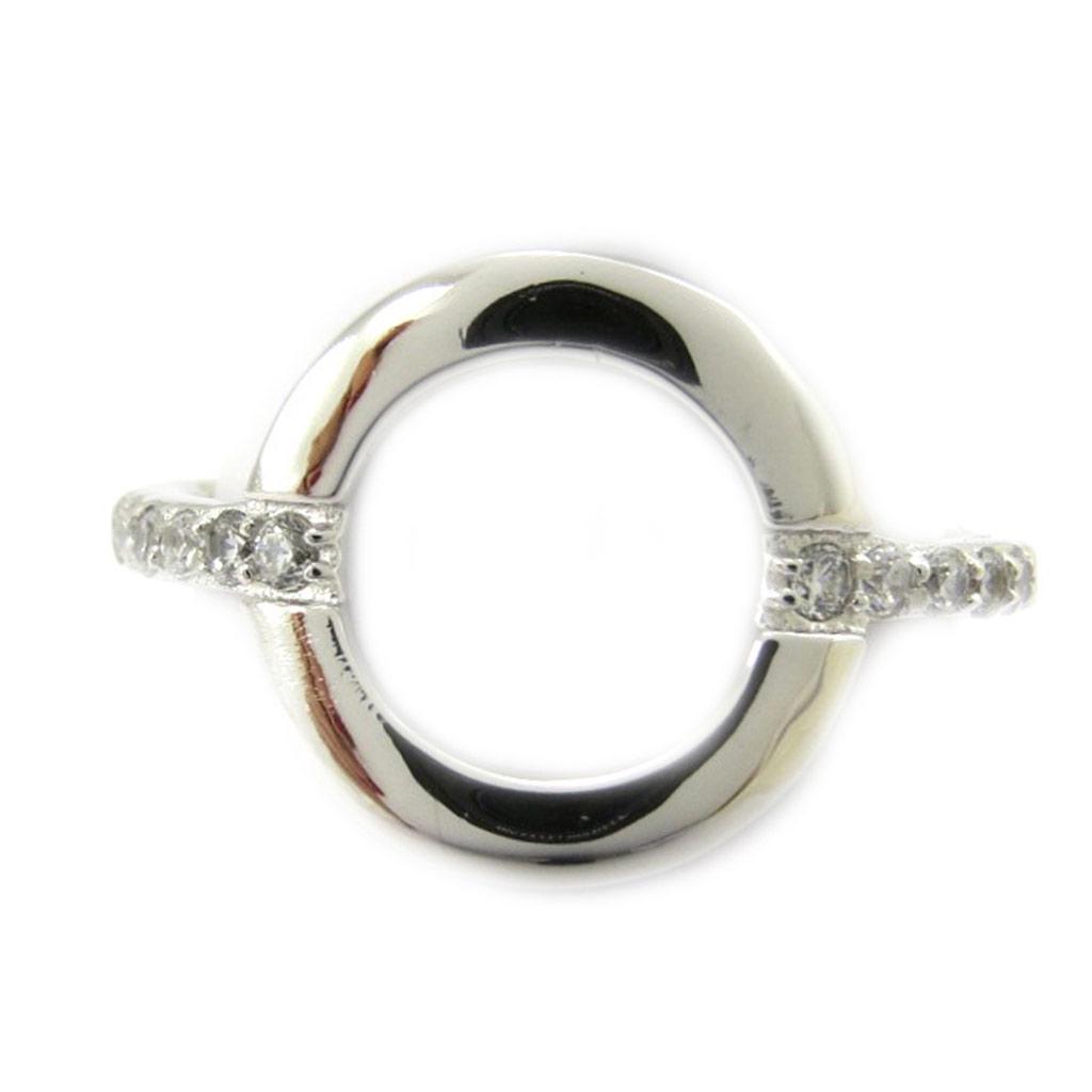 Silverring 'Sissi' silvervit (rhodiumpläterad) - 13 mm