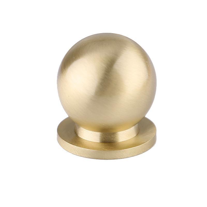 Brass Round Cabinet Knob Single Hole Solid Drawer Pull Matte Antique Bronze Multi Size Knob For Furniture Wardrobe Cupboard
