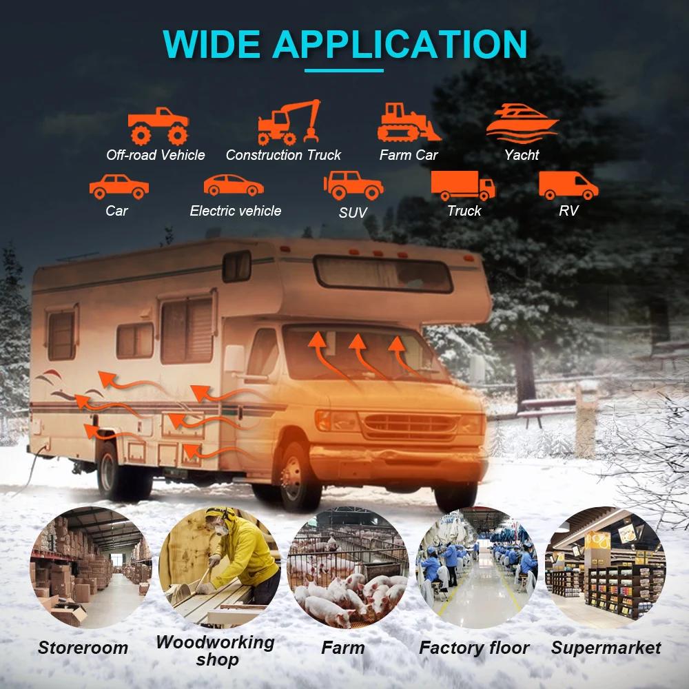 2-8KW Universal Parking Heater Set Horizontal Camouflage Model With Bluetooth And voice Playback Function 12v 24V 220V Accessory