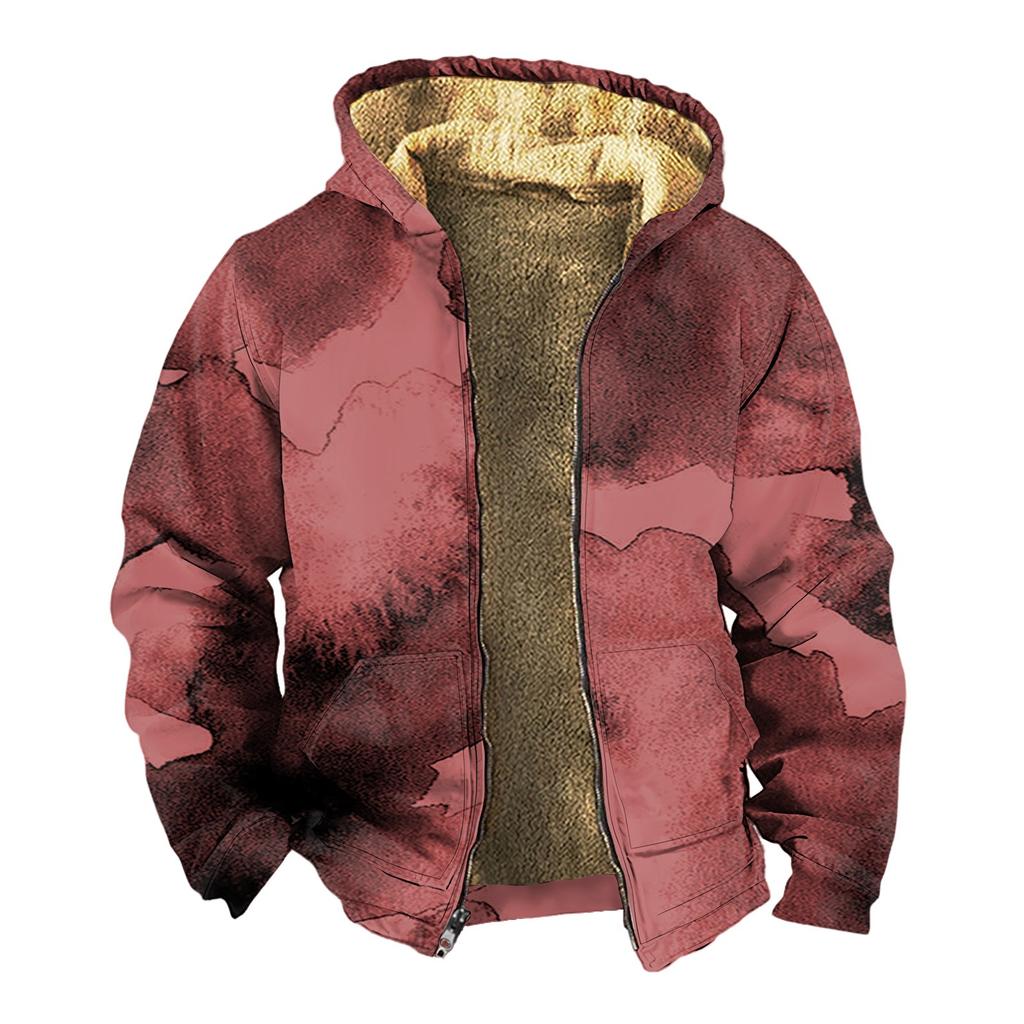 Mansjacka med dubbelficka förtjockad knapp med fickinsats bomullsjacka