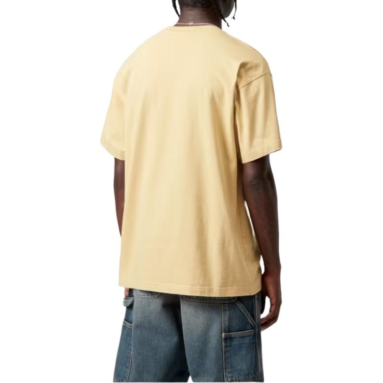 Carhartt WIP FW25 S/S Heavy Duty T-Shirt Loose Faded Front Logo Letter Vintage Casual Short Sleeve T-Shirt Men T-Shirts I036015-3GC-4G