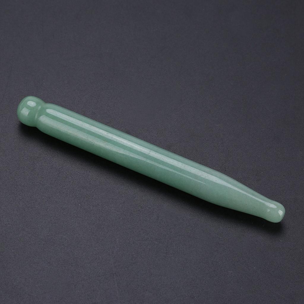 1PC Natural Stone Carving Polished Massage Health Relaxation   Stick(Pink Quartz)