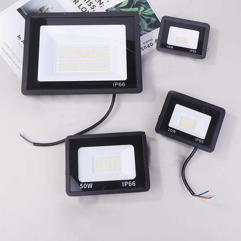 LED Flutlicht IP66 Wasserdicht AC220V 10W 20W 50W 100W Scheinwerfer Garten Straße Tor Wand Flutlichter Außenbereich