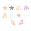 Celebrate Christmas Golden Nail Sequins Paillette 3D Metal Nail Art Charms Decoration Snowflake X'mas Boots Trees Pack