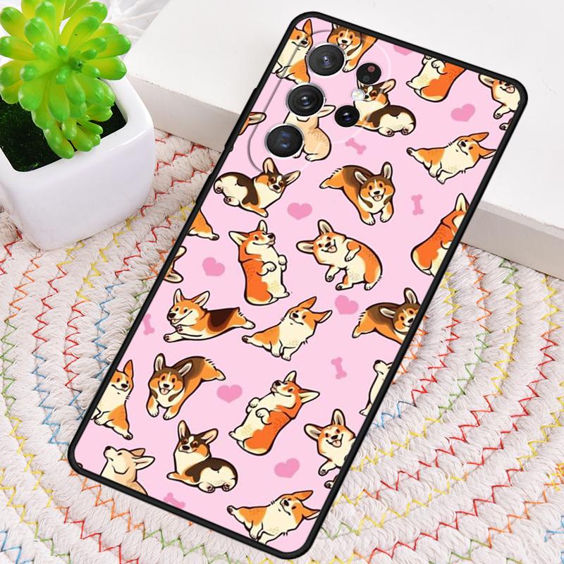 Welsh Corgi Collage TPU Phone Case For Samsung Galaxy note 10 pro S26 S25 S24 S23 S22 Ultra Plus S21 FE S20 Shockproof Cover
