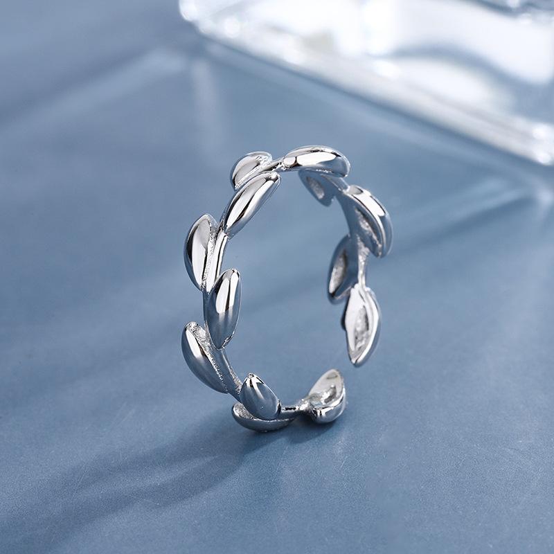 New Simple Tree Branches   Copper Jewelry Leaf Popular Opening Rings  R045