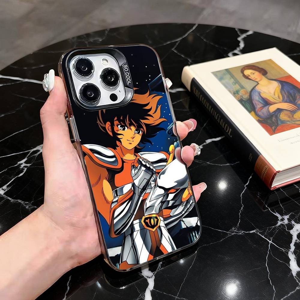 S-Saint Seiya Knights KZ Z-Zodiac Phone Case For iPhone 17,16,15,14,13,12,11 Plus,Pro Max,Colorful Silver Phone case Funda Cover