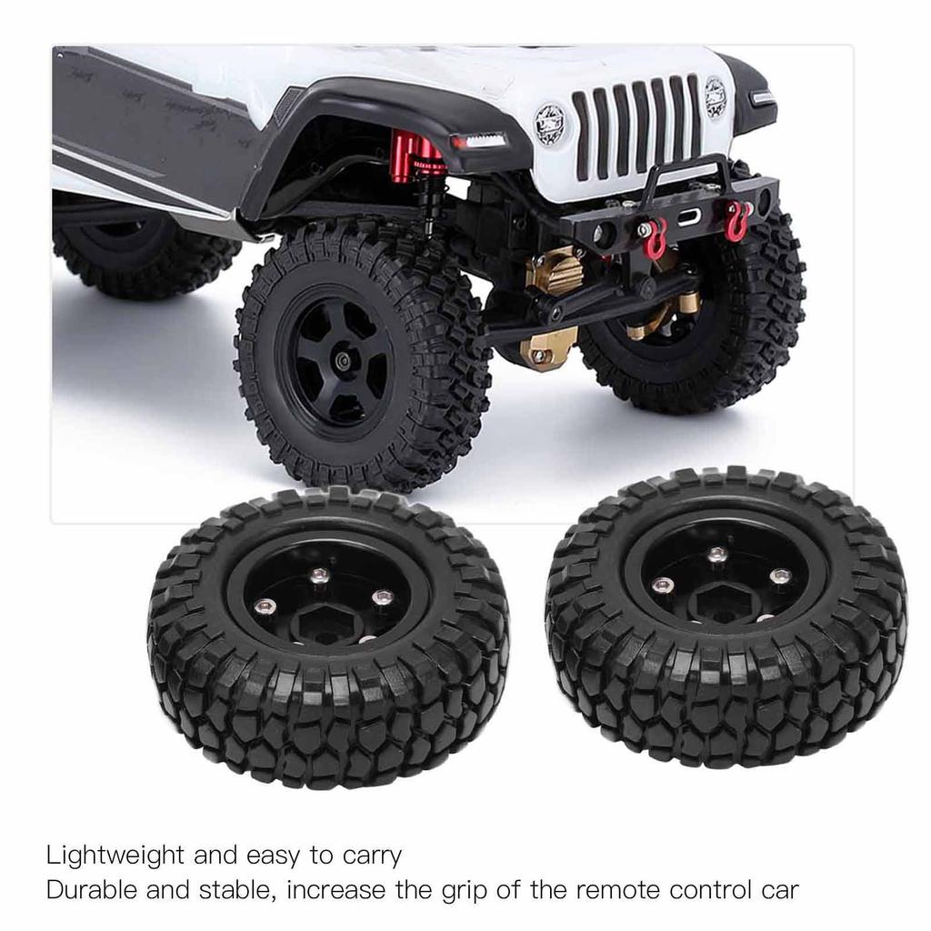 2Pcs RC Wheels Metal Remote Control Car Tires Replacement Parts for   SCX24 90081