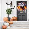 Holiday Decorations Horror Party Outdoor Decorations Halloween Skull Door Hanging Simulation Flower Wreath