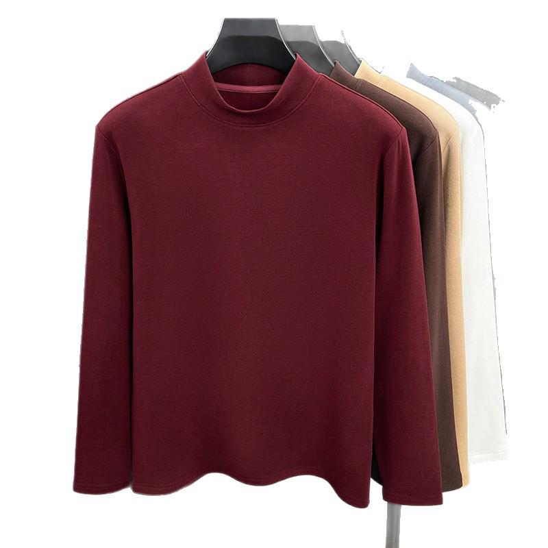 Men's Antibacterial Mulberry Silk & Wool Half-High Neck Sweatshirt