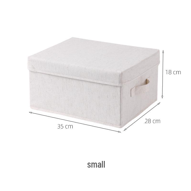 Tianshan Cotton & Linen Foldable Storage Box - Thickened, Washable Fabric for Bedroom Organization