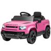 Land Rover Licensed 12V Kids Ride on Car with Remote, Suspension, Slow Start, 3 Speeds, Lights, Music, Horn, Pink