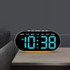 Creative RGB Color-Changing LED Wall Clock 6651R - Multifunctional Digital Display for Living Room