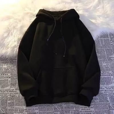 Retro-Paar-Kapuzenpullover mit Buchstaben-Aufdruck und Kordelzug, lockere Kapuze mit Tasche, Hip-Hop-Unisex-Top, Schulsport-Pullover