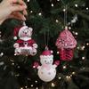 Santa Claus Glitter Christmas Tree Decoration Shatterproof Hanging Ornament  Background Layout