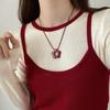 Simple Flower Pendant Necklace for Women, Versatile Collar Chain Necklaces