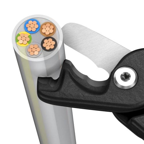 KNIPEX Step Cut Cable Cutter, XL Size, 3K Grip, 95mm, 12mm, 225mm