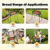 Portable Folding Charcoal BBQ Grill, Large 25.79" Stainless Steel Outdoor Barbecue Grill with Adjustable Height, for Garden Camp