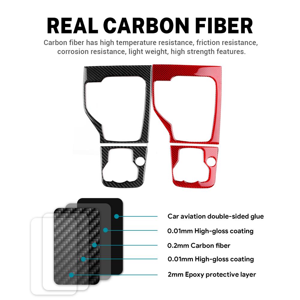 Echter Weicher Karbonfaser-Aufkleber für Mazda 3 Axela 2014 2015 2016 LHD RHD Auto Automatik-Schaltknauf-Panel Innenraumverkleidung Zubehör