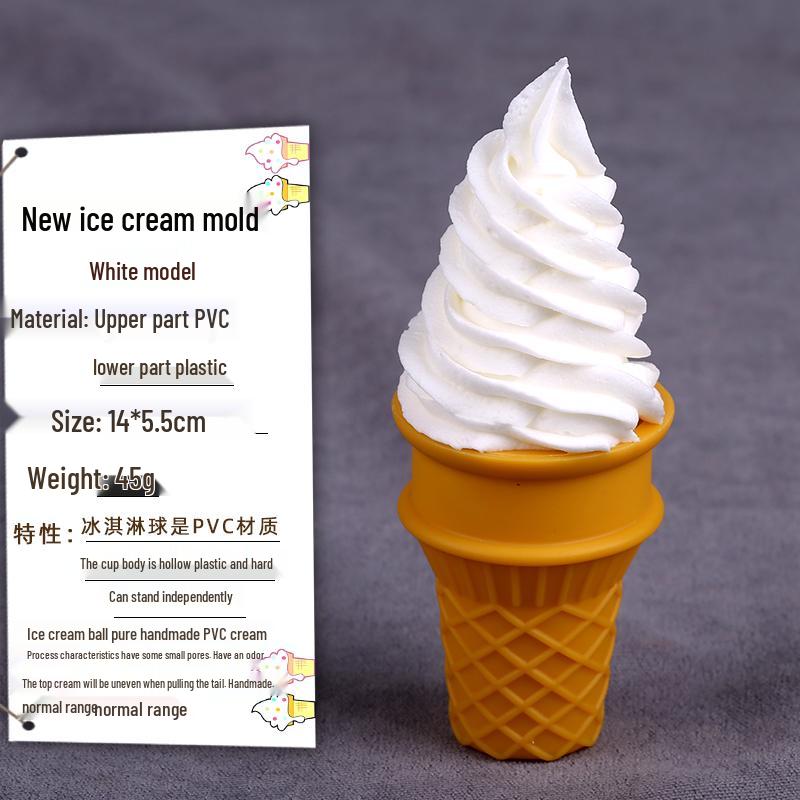 Chocolate Cream Crispy Cone Dessert Toy Photo Prop