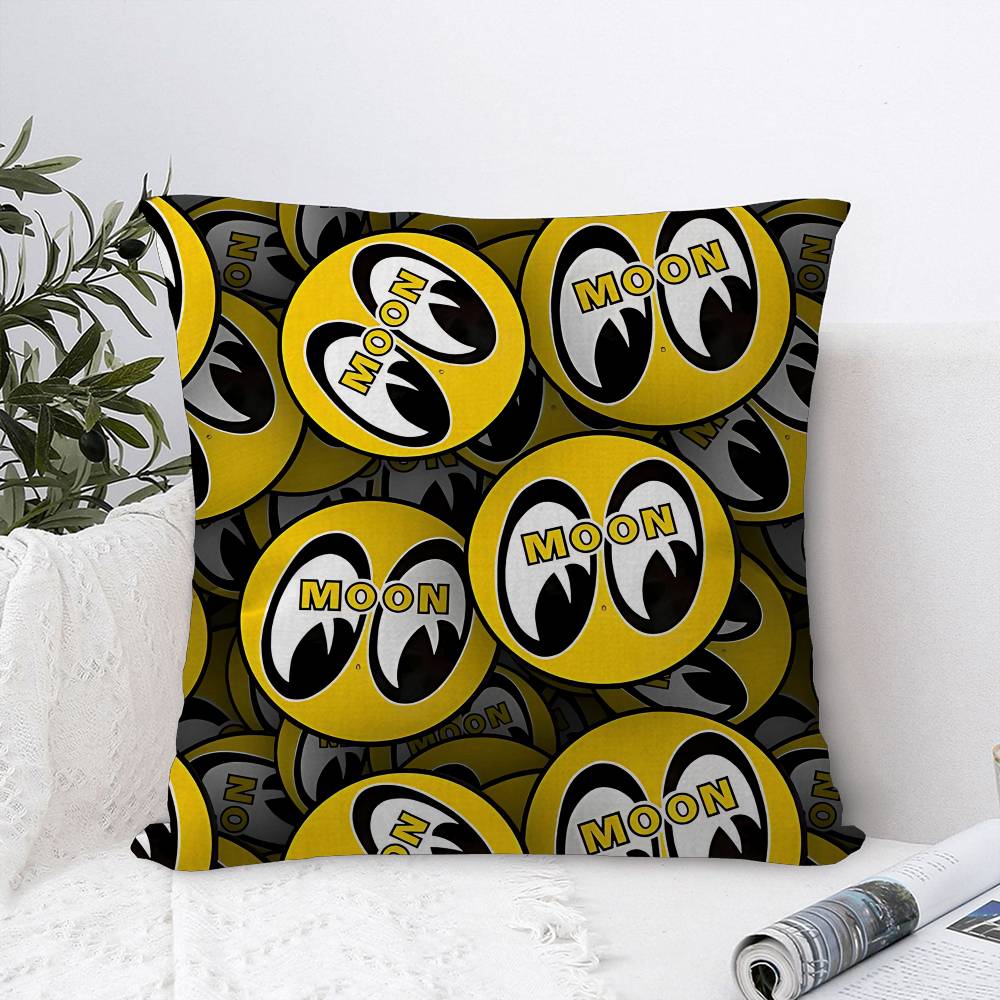 

M-Mooneyes Print Cushion Cover Inches Farmhouse Decor Home Throw Pillow Covers For Couch Decorations 12x12Inch