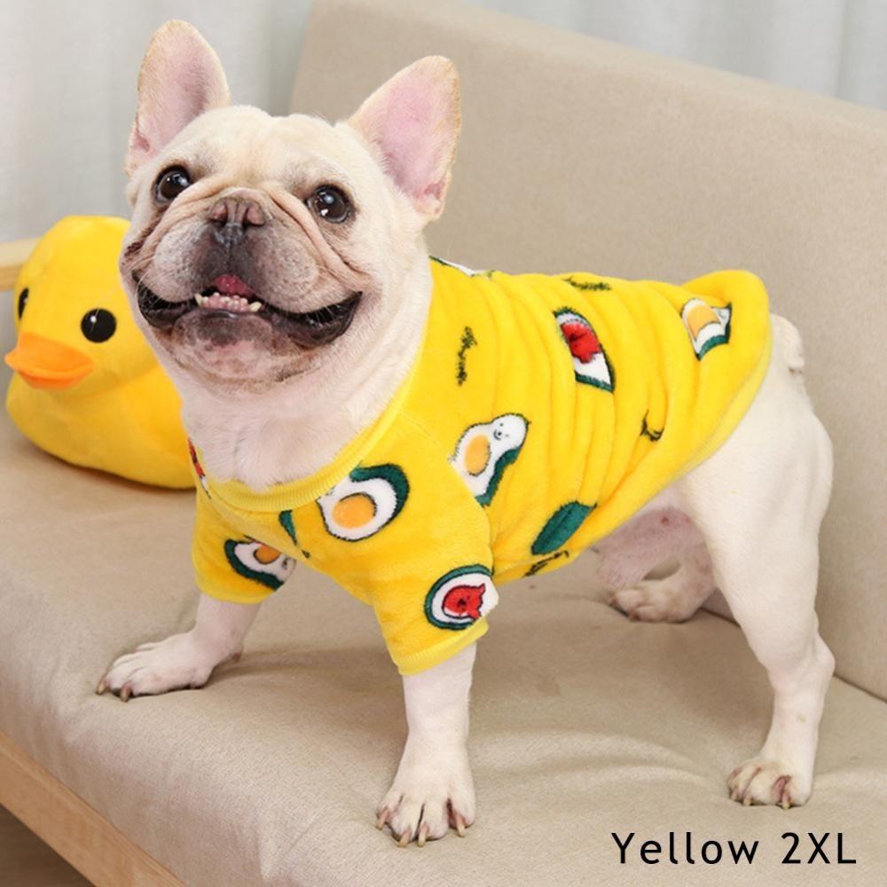 

Осенне-зимняя теплая флисовая одежда для щенков, маленьких собак и кошек, мягкие уютные толстовки, весенний костюм для чихуахуа, куртка для йоркширского мопса S жёлтый