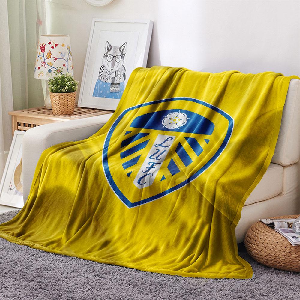 1PC Leeds United Patterned Flannel Blanket Suitable For All Seasons for Home Decor Warmth and Comfort Gifts Holiday Present
