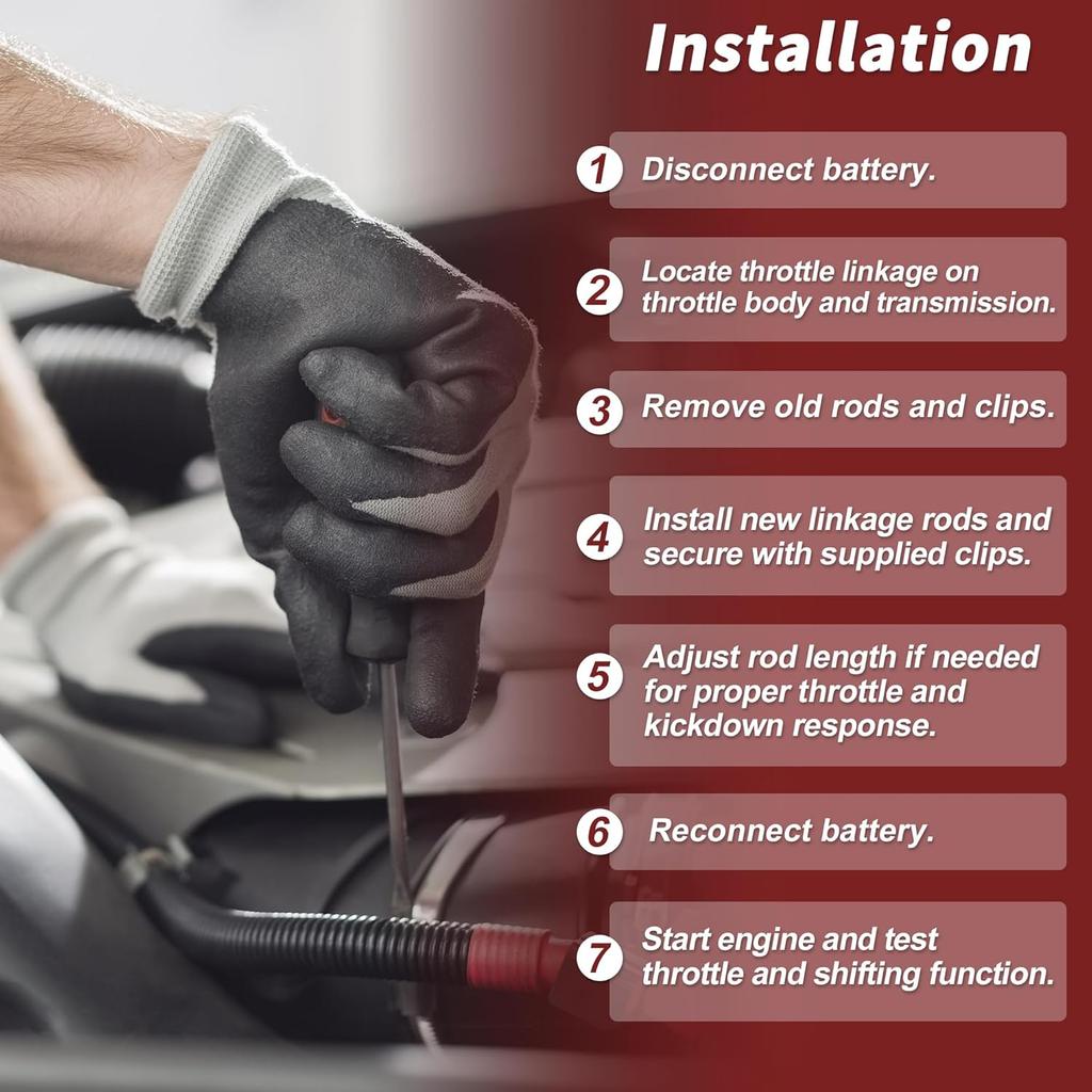 No.3932317/5011849AB/3915103/3915104 Throttle Linkage Rod Kit for Dodge for Ram 2500 3500 1994-1998 for Cummins P7100 P-Pumps Accelerator Linkage Rod